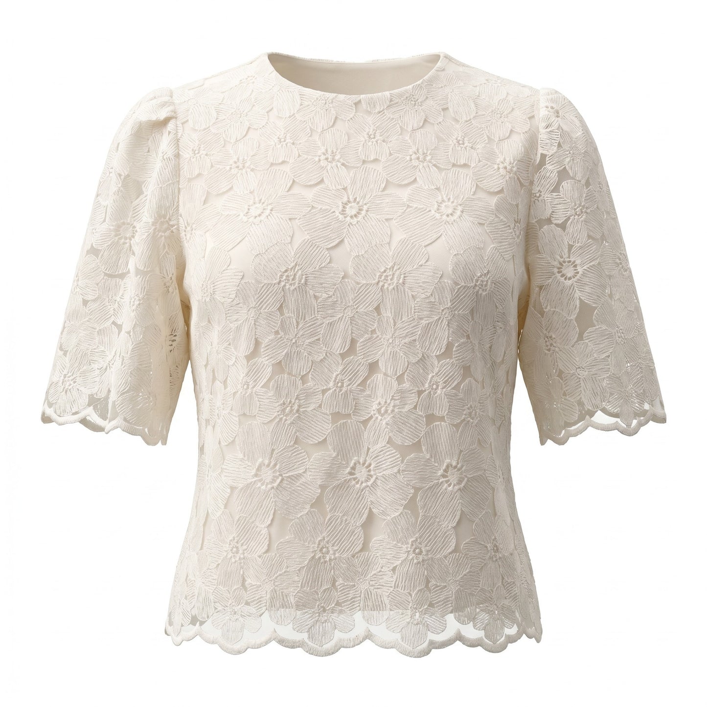 Blouse en Dentelle Florale
