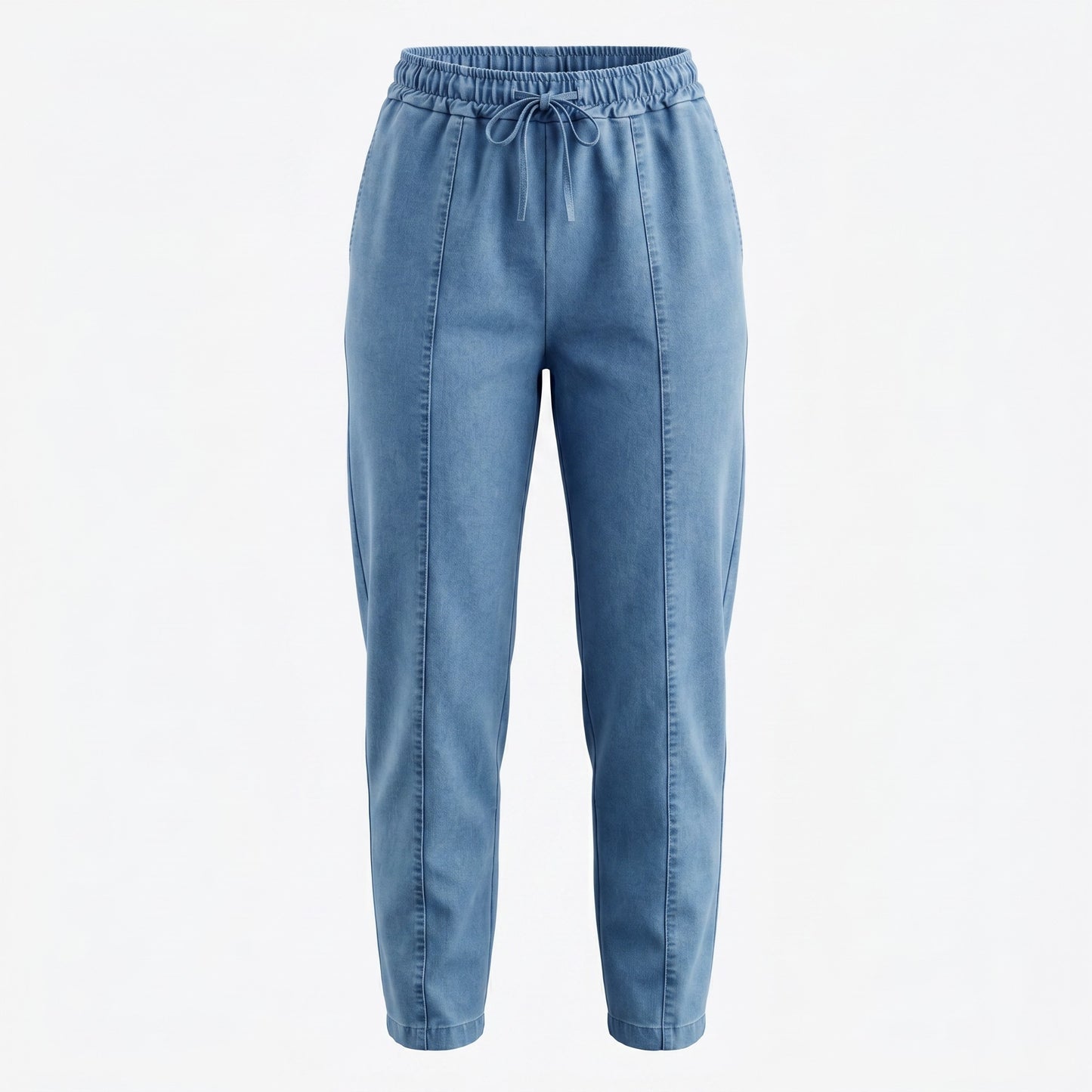 Pantalon Jean Barrel Taille Élastiquée