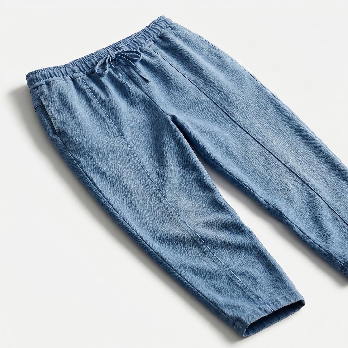 Pantalon Jean Barrel Taille Élastiquée
