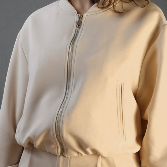 Ensembles 2 pièces bombers + pantalon large à pinces