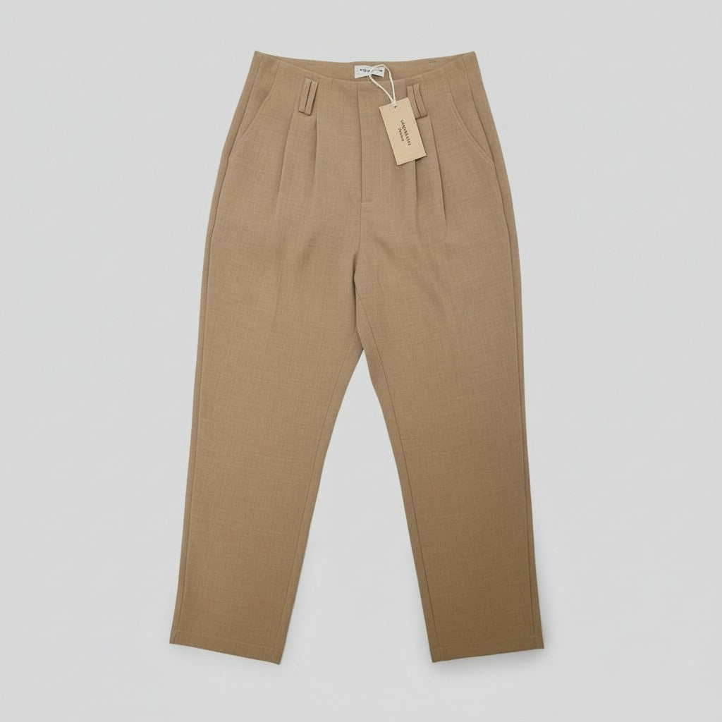 Pantalon taille haute à coupe droite -INSPIRATION studio