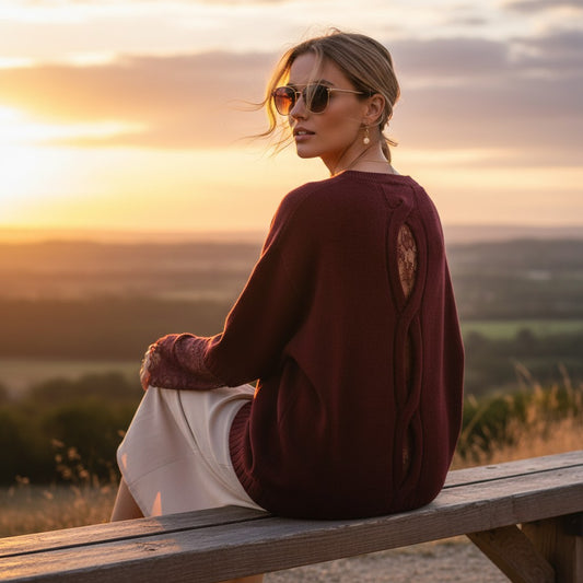 Pull élégant en deux pièces- Farfalla